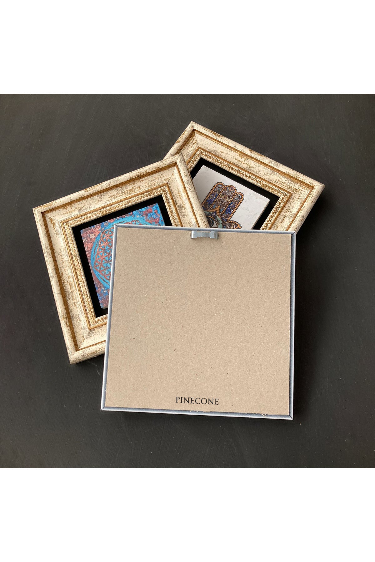 Picasso Ayna Karşısındaki Kız Taş Duvar Tablosu - Çerçeveli Taş Tablo - Dekoratif Duvar Sanatı - Modern Ev ve Ofis Duvar Dekoru TK1-301