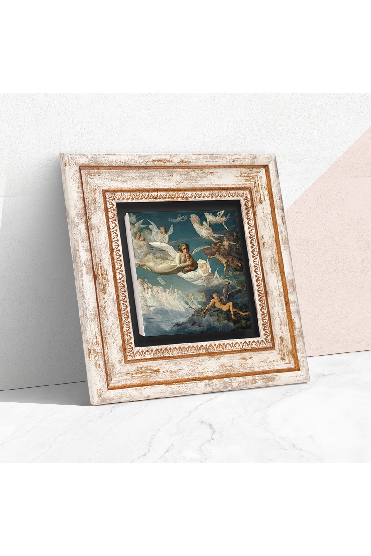Ruhların Geçişi Louis Janmot Antik Roma Serisi Taş Duvar Tablosu - Çerçeveli Taş Tablo - Dekoratif Duvar Sanatı - Modern Ev ve Ofis Duvar Dekoru TK1-41