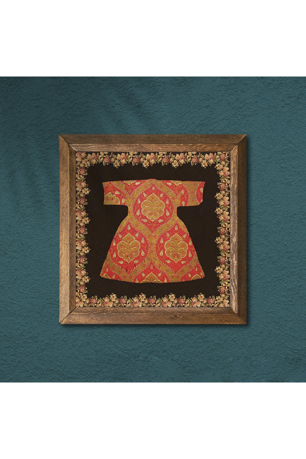 Hırka-i Şerif Taş Duvar Tablosu - Ahşap Çerçeveli Taş Tablo - 25x25 cm - Dekoratif Duvar Sanatı - Modern Ev ve Ofis Duvar Dekoru -W1-207