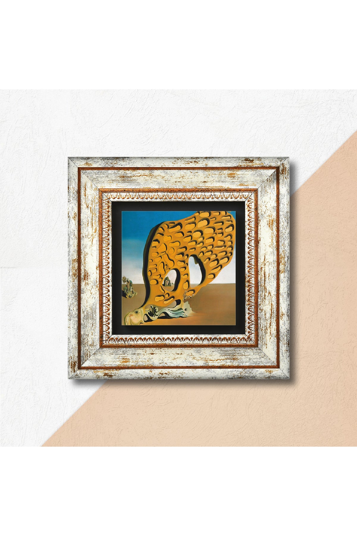 Salvador Dalí Arzunun Gizemi Taş Duvar Tablosu - Çerçeveli Taş Tablo - Dekoratif Duvar Sanatı - Modern Ev ve Ofis Duvar Dekoru TK1-308