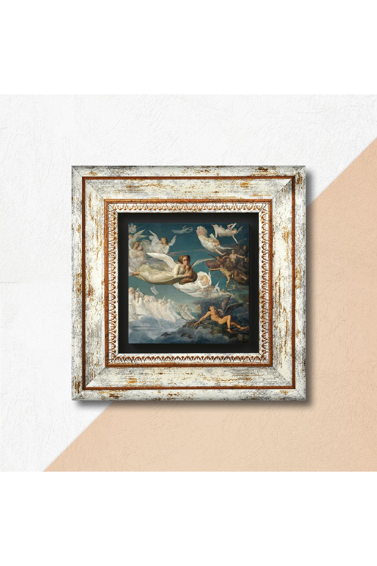 Ruhların Geçişi Louis Janmot Antik Roma Serisi Taş Duvar Tablosu - Çerçeveli Taş Tablo - Dekoratif Duvar Sanatı - Modern Ev ve Ofis Duvar Dekoru TK1-41