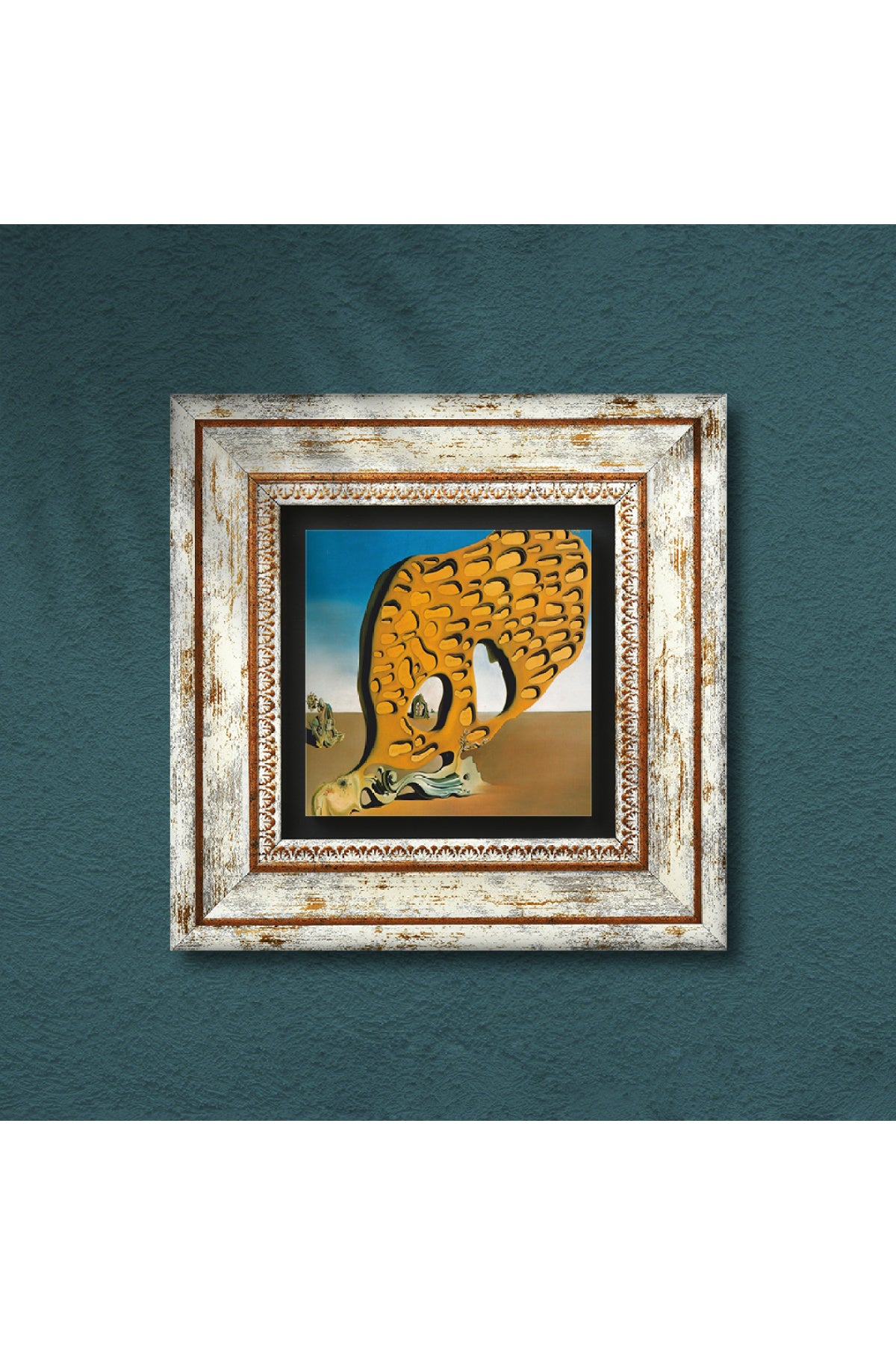 Salvador Dalí Arzunun Gizemi Taş Duvar Tablosu - Çerçeveli Taş Tablo - Dekoratif Duvar Sanatı - Modern Ev ve Ofis Duvar Dekoru TK1-308