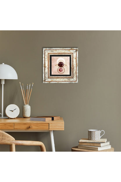 Minimalist Soyut Taş Duvar Tablosu - Çerçeveli Taş Tablo - Dekoratif Duvar Sanatı - Modern Ev ve Ofis Duvar Dekoru TK1-327