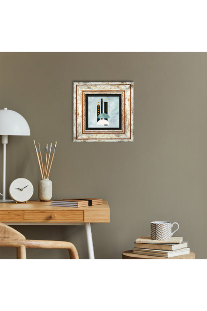 Minimalist Soyut Taş Duvar Tablosu - Çerçeveli Taş Tablo - Dekoratif Duvar Sanatı - Modern Ev ve Ofis Duvar Dekoru TK1-333