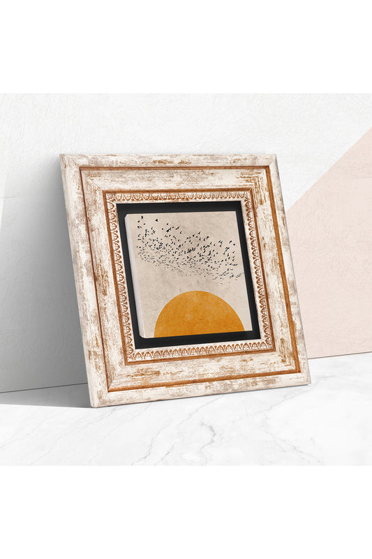 Minimalist Taş Duvar Tablosu - Çerçeveli Taş Tablo - Dekoratif Duvar Sanatı - Modern Ev ve Ofis Duvar Dekoru TK1-320