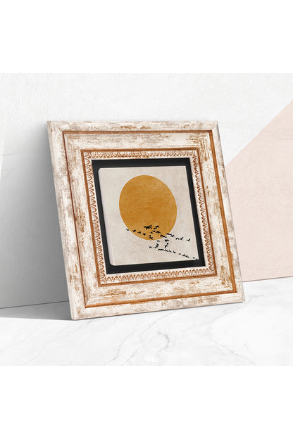 Minimalist Taş Duvar Tablosu - Çerçeveli Taş Tablo - Dekoratif Duvar Sanatı - Modern Ev ve Ofis Duvar Dekoru TK1-322