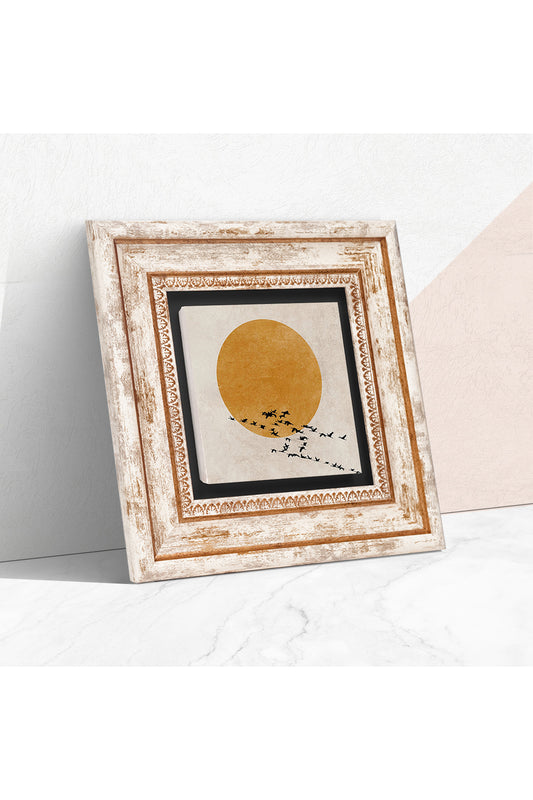 Minimalist Taş Duvar Tablosu - Çerçeveli Taş Tablo - Dekoratif Duvar Sanatı - Modern Ev ve Ofis Duvar Dekoru TK1-322