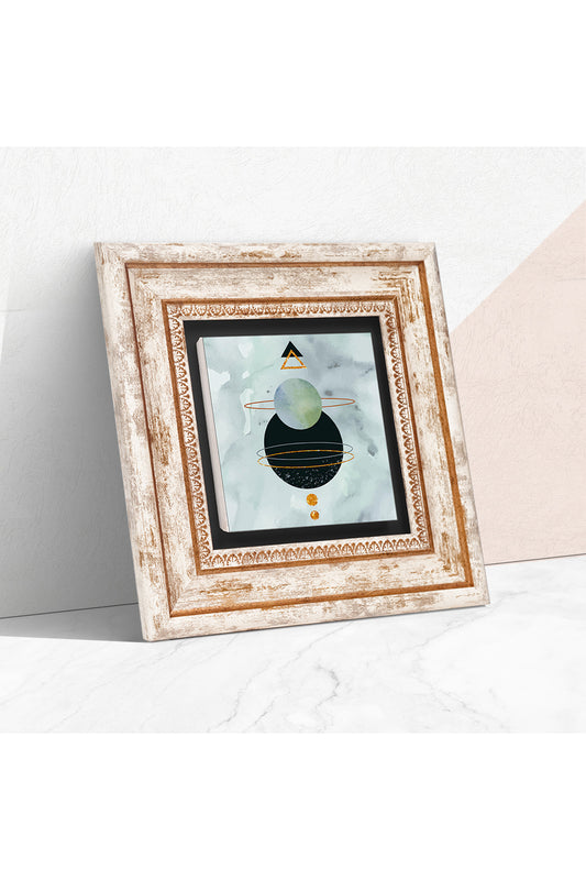 Minimalist Soyut Taş Duvar Tablosu - Çerçeveli Taş Tablo - Dekoratif Duvar Sanatı - Modern Ev ve Ofis Duvar Dekoru TK1-330