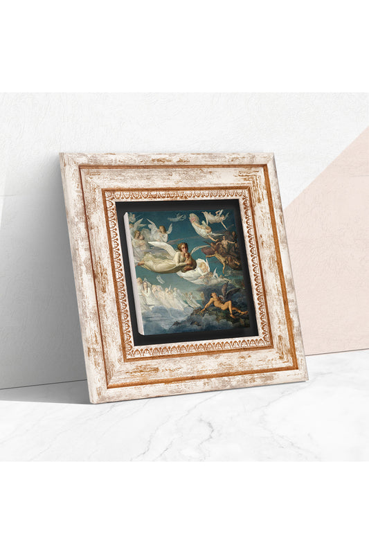 Ruhların Geçişi Louis Janmot Antik Roma Serisi Taş Duvar Tablosu - Çerçeveli Taş Tablo - Dekoratif Duvar Sanatı - Modern Ev ve Ofis Duvar Dekoru TK1-41