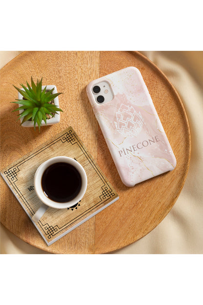 Pinecone Viski Temalı Taş Bardak Altlığı Seti - 4 Parça - Dekoratif, Rustik Mutfak Aksesuarı, 10x10 cm, Kaydırmaz Tabanlı, Şık ve Dayanıklı SC220