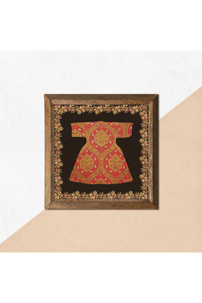 Hırka-i Şerif Taş Duvar Tablosu - Ahşap Çerçeveli Taş Tablo - 25x25 cm - Dekoratif Duvar Sanatı - Modern Ev ve Ofis Duvar Dekoru -W1-207
